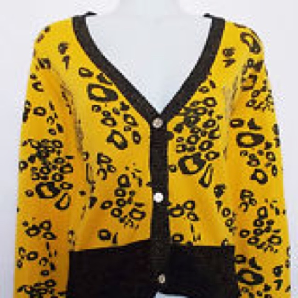 Gold Cheetah print sweater
